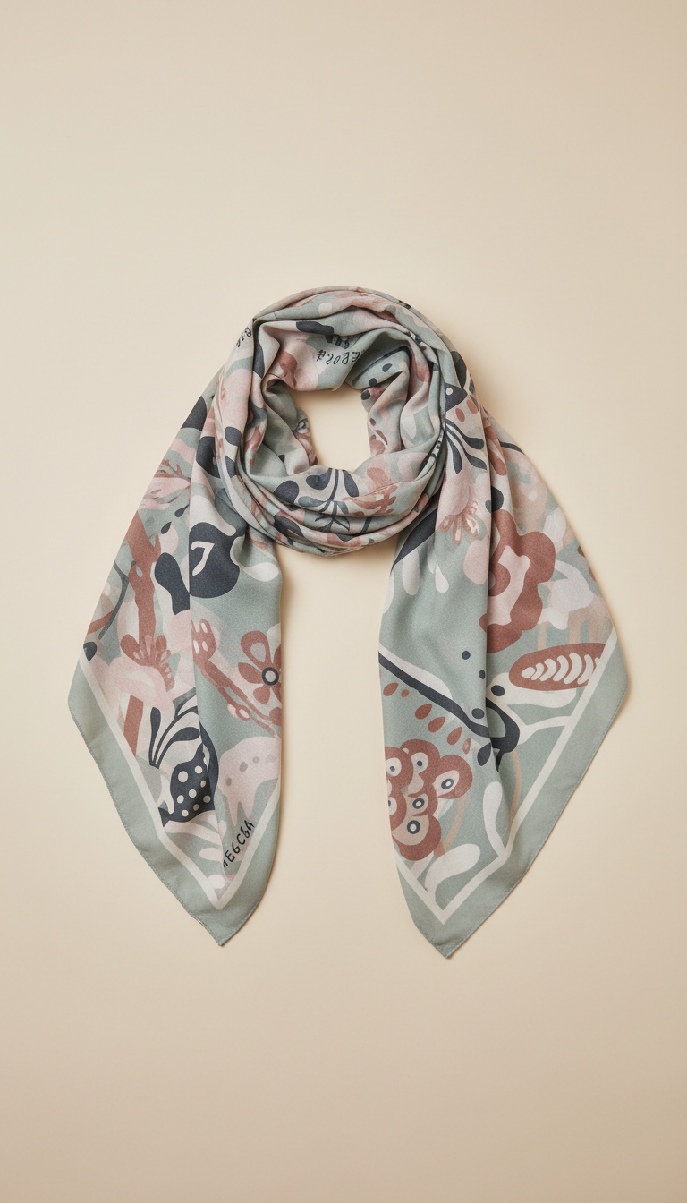 Rectangular Hijab in Misty Sage